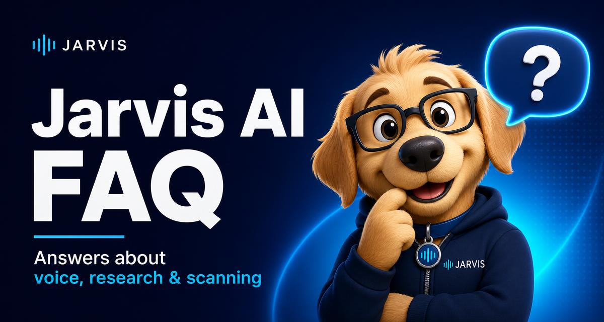 Jarvis AI mascot with a question mark speech bubble